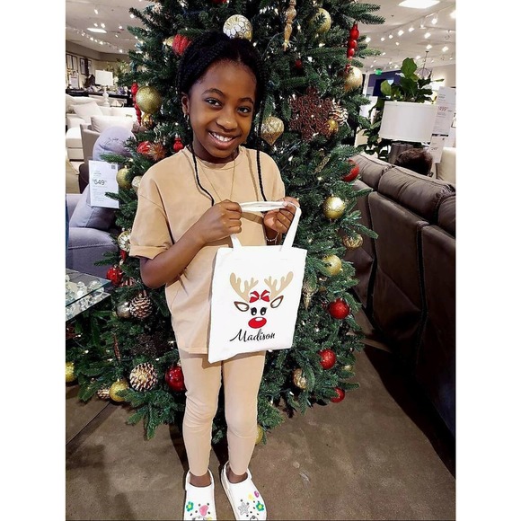 Personalized Christmas Tote Bag - Picture 3 of 4